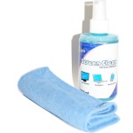 Cairan pembersih layar LCD, TFT, LED TV, laptop, plasma profesional 200ml dengan kain pembersih gratis.